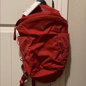 Red LuluLemon Run All Day Backpack II